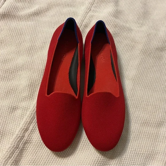 Rothy's The round flat toe Red Shoes size 8 - Picture 1 of 7